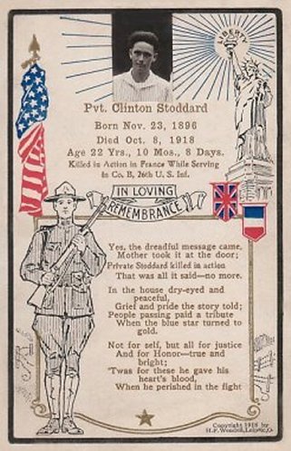Clinton Stoddard Memorial Card - W1